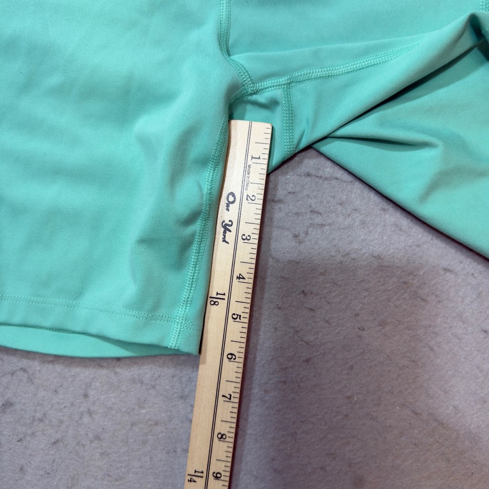 Athletic Works Womens Mint Green High Waisted Bike Shorts with Pockets L 12-14 - Picture 8 of 9